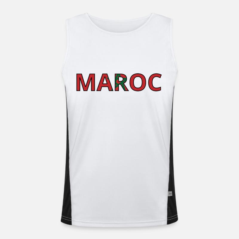 Drapeau Maroc Débardeur respirant contrasté Homme 