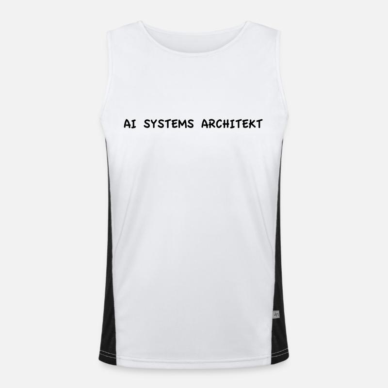 AI Systems Architekt Funktionelles Kontrast-Tank Top für Männer 