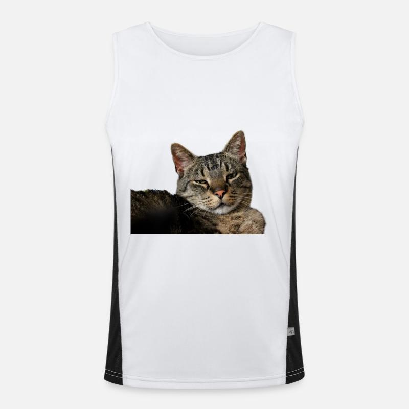 Cat Kitten Men's Functional Contrast Tank Top 