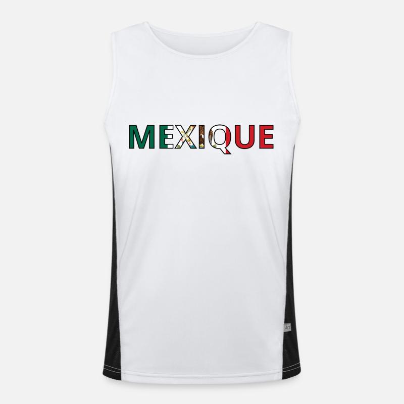 Drapeau Mexique Débardeur respirant contrasté Homme 