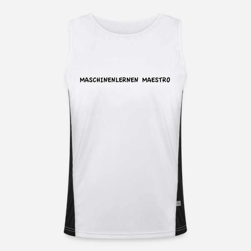 Machine Learning Maestro - Men's Functional Contrast Tank Top - white/black