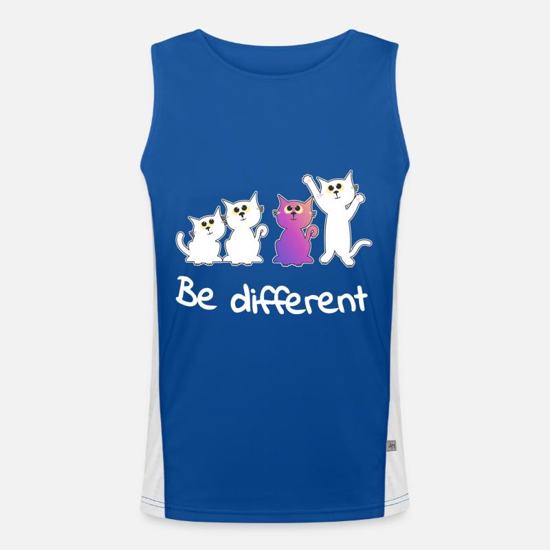 be different Lady Cat Animaux Chaton Somme Tendance Débardeur respirant contrasté Homme 