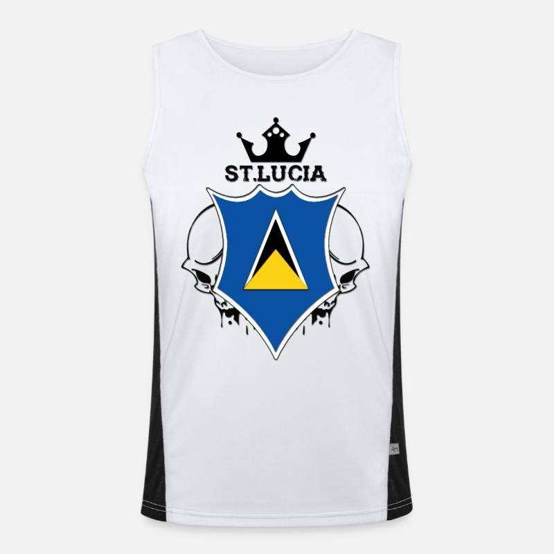 St. Lucia Funktionelles Kontrast-Tank Top für Männer 