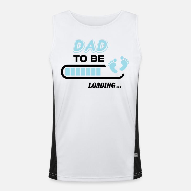 Dad to be. Wait birth gift Men's Functional Contrast Tank Top 