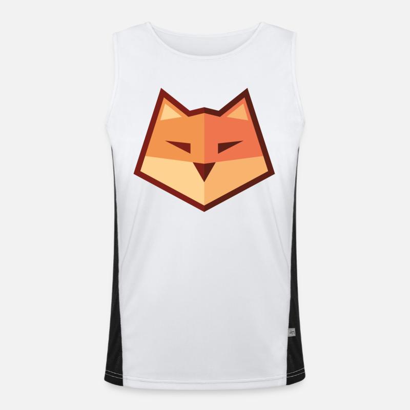 Vector Fox - Men's Functional Contrast Tank Top  - white/black