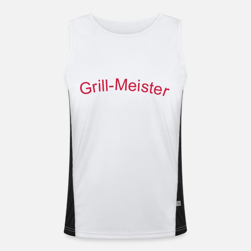 Grill Master logo Men's Functional Contrast Tank Top 