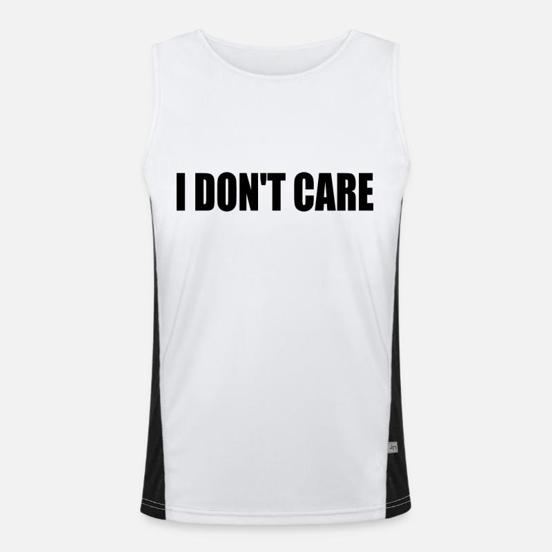 I dont care Funktionelles Kontrast-Tank Top für Männer 