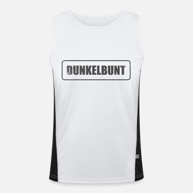 Dunkelbunt Funktionelles Kontrast-Tank Top für Männer 