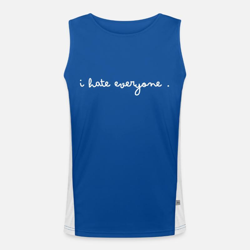 I hate everyone Men's Functional Contrast Tank Top 