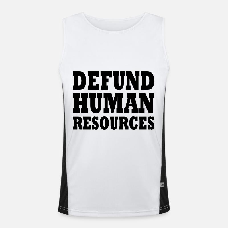 defund human resources Men's Functional Contrast Tank Top 