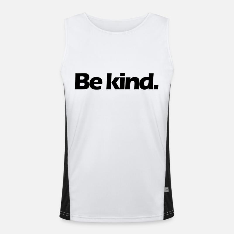 Be kind. Men's Functional Contrast Tank Top 