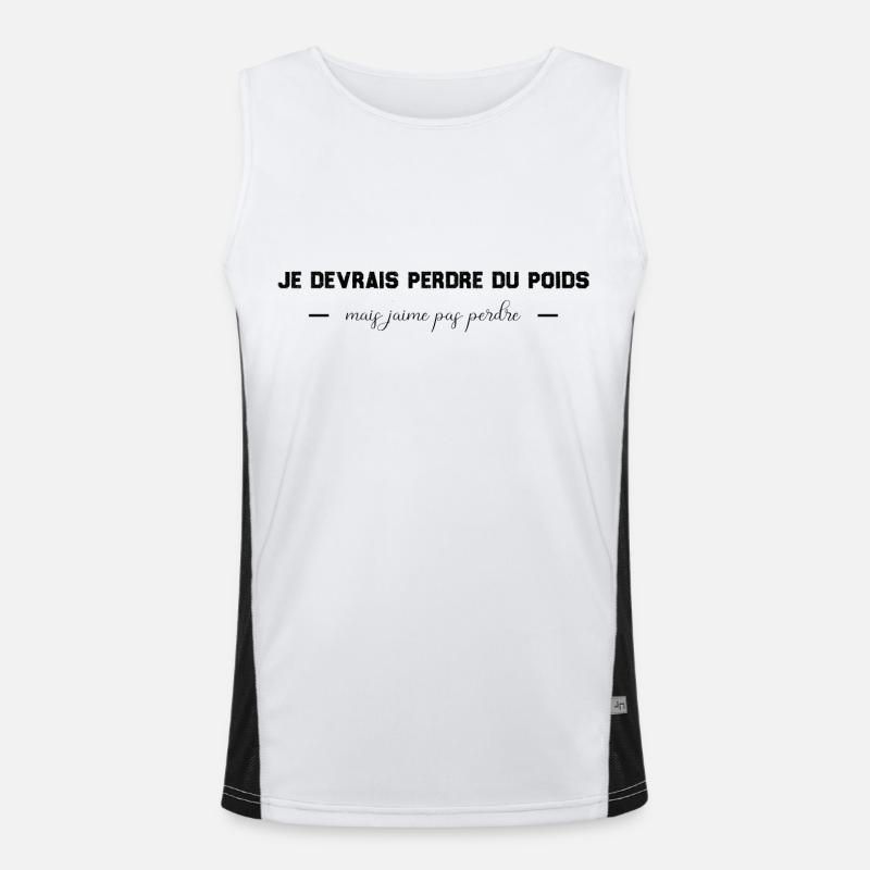Je devrais perdre du poids, mais j'aime pas perdre Débardeur respirant contrasté Homme 