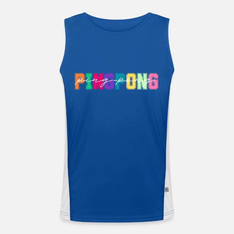 Ping pong colors - ping pong lover gift Men's Functional Contrast Tank Top 
