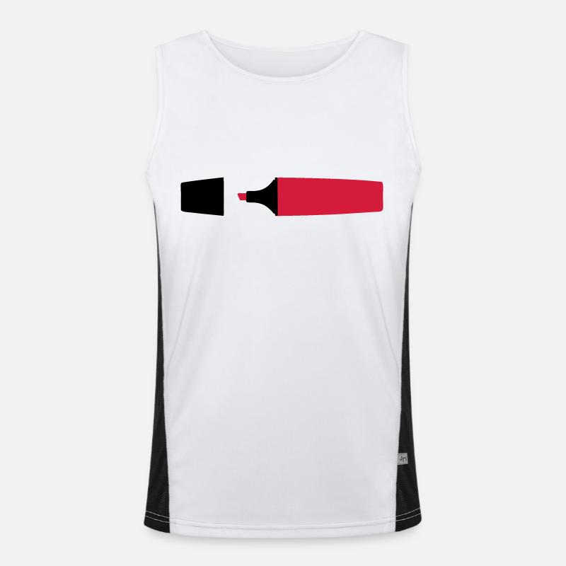 Textmarker Funktionelles Kontrast-Tank Top für Männer 