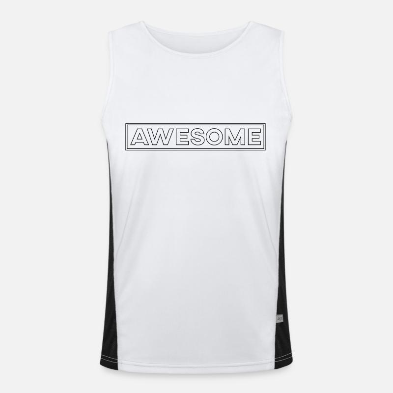 Awesome - Awesome and Simple Men's Functional Contrast Tank Top 