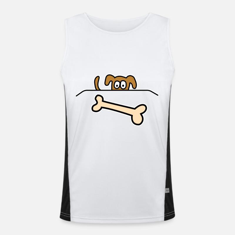 Knochenhund Funktionelles Kontrast-Tank Top für Männer 