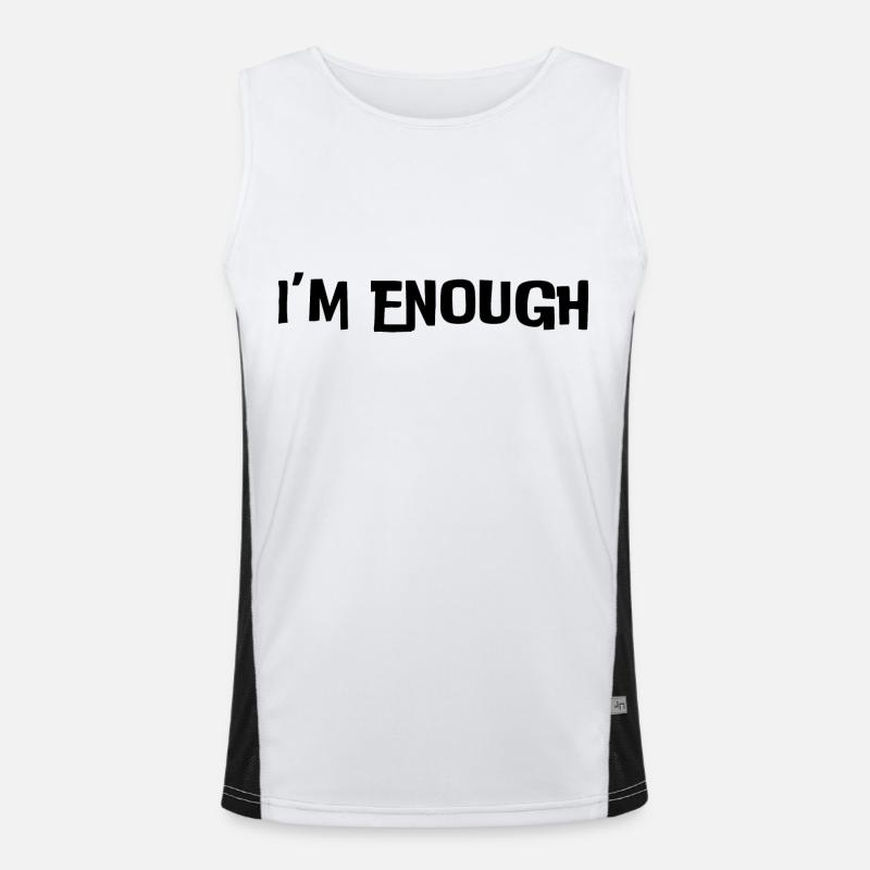 I'm enough (black text) Men's Functional Contrast Tank Top 