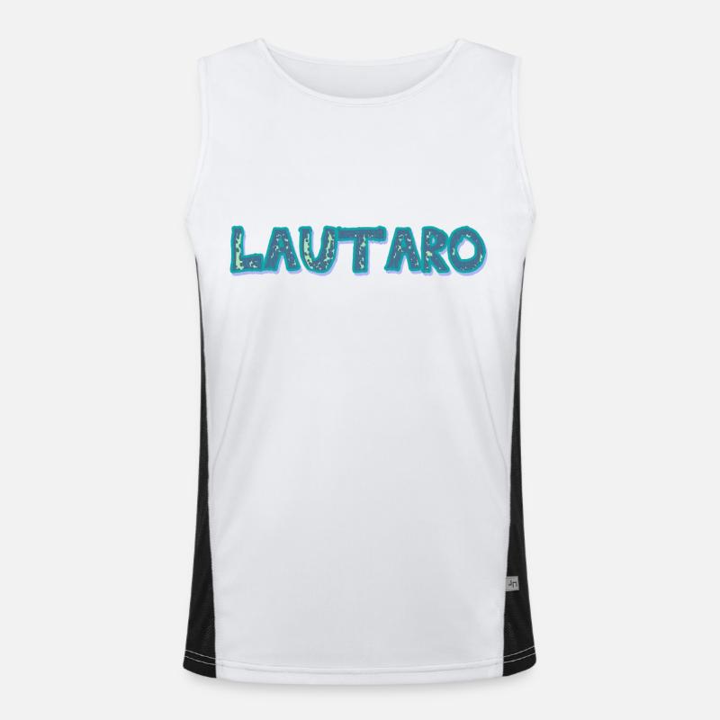 Gift for Lautaro - Men's Functional Contrast Tank Top  - white/black