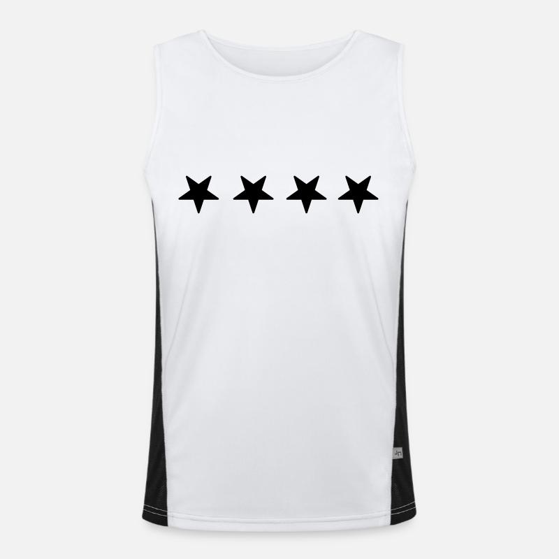 4 Sterne Funktionelles Kontrast-Tank Top für Männer 