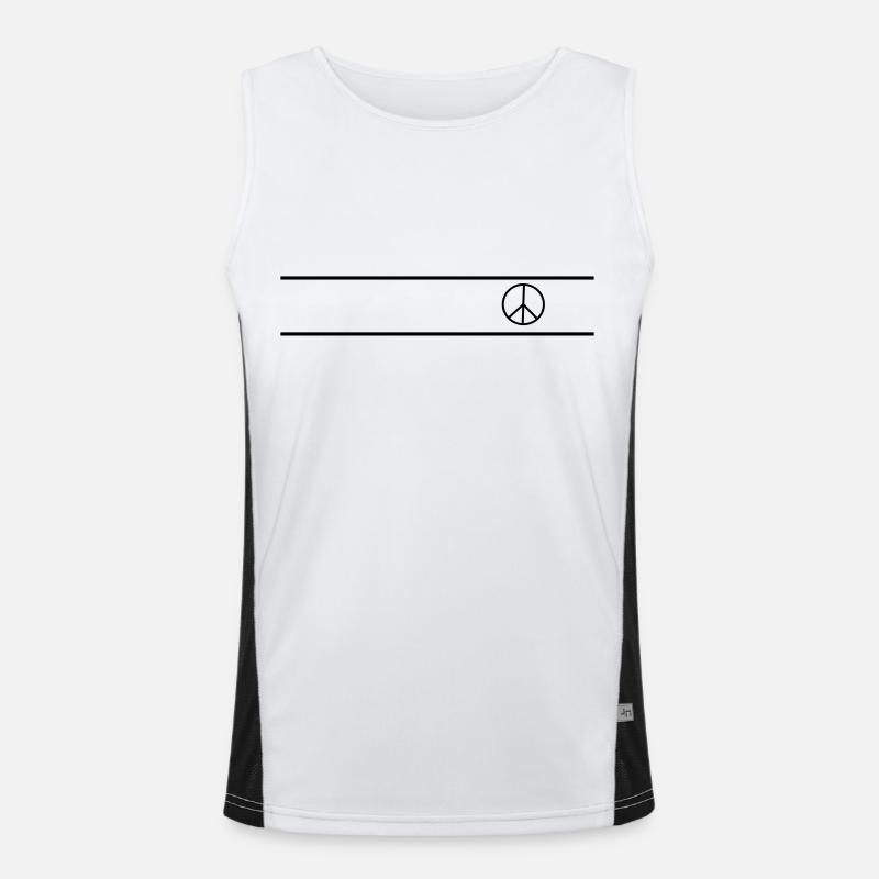 Peace Funktionelles Kontrast-Tank Top für Männer 