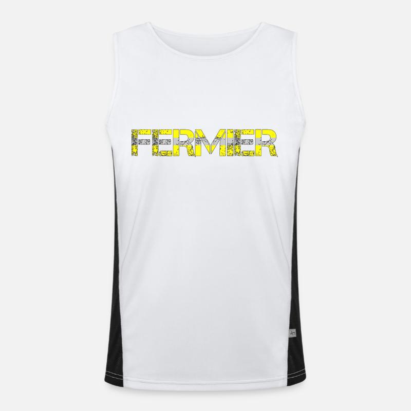 Fermier Gillet jaune Débardeur respirant contrasté Homme 