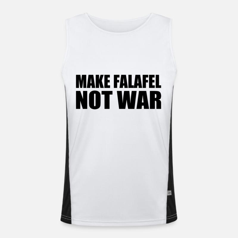 Make falafel not war Débardeur respirant contrasté Homme 