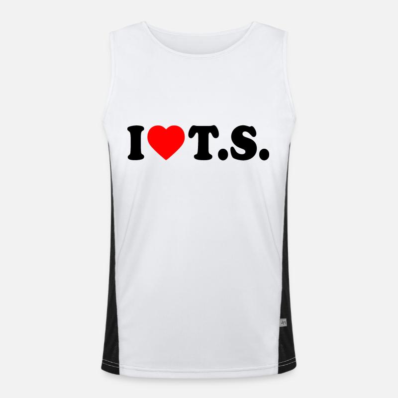 I love ts Funktionelles Kontrast-Tank Top für Männer 