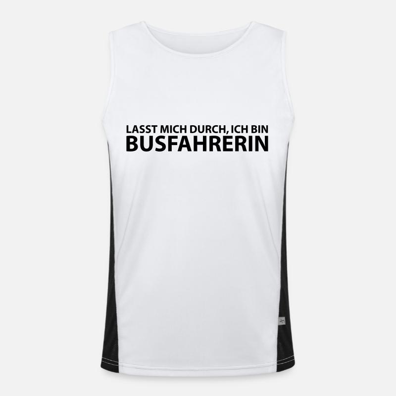 busfahrerin - Men's Functional Contrast Tank Top  - white/black