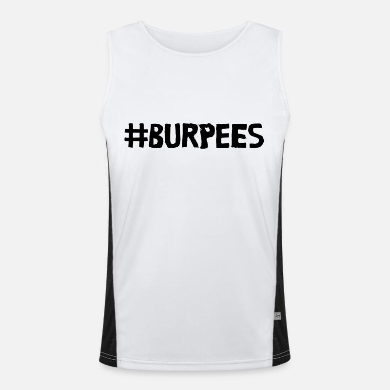 Burpees Hashtag Men's Functional Contrast Tank Top 