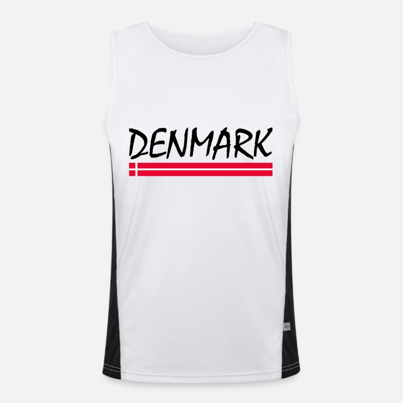 Dänemark Funktionelles Kontrast-Tank Top für Männer 