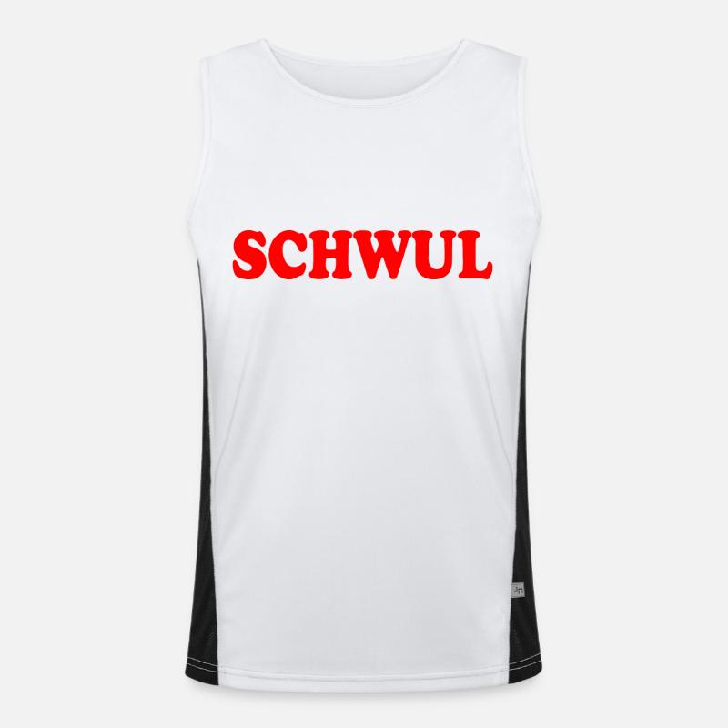 Schwul Funktionelles Kontrast-Tank Top für Männer 