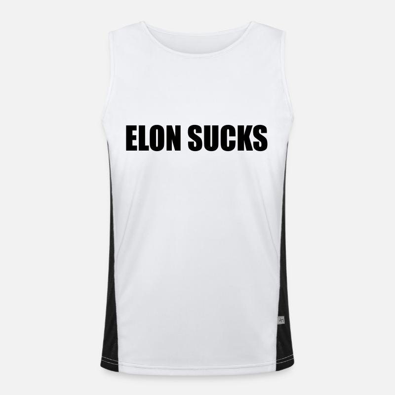 ELON SUCKS Funktionelles Kontrast-Tank Top für Männer 