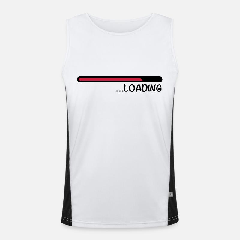 loading_cc2 - Funktionelles Kontrast-Tank Top für Männer  - Weiß/Schwarz