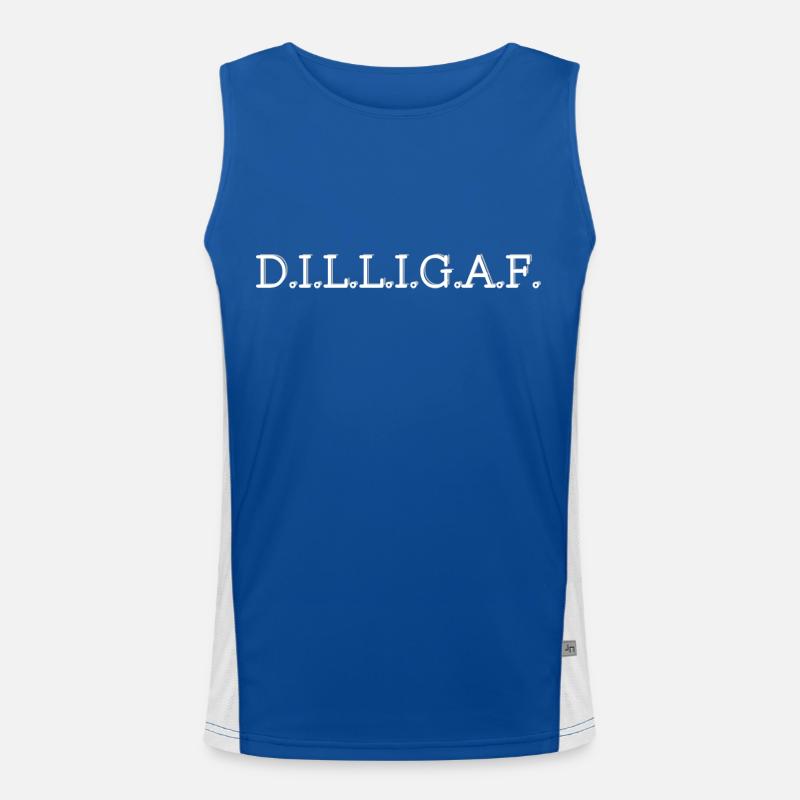 DILLIGAF Est-ce que j’ai l’air de baiser? Débardeur respirant contrasté Homme 