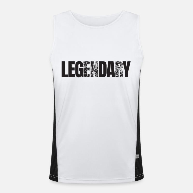 Bodybuilder Leg Day Barbell Strength Training Men's Functional Contrast Tank Top 