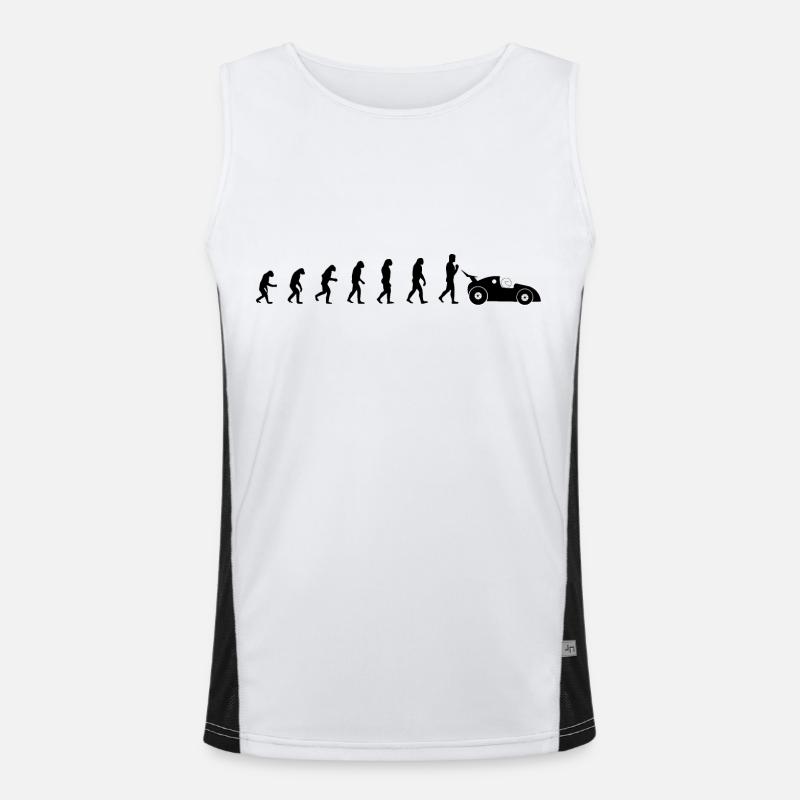 evolution of racing / Evolution Rennfahrer Design Funktionelles Kontrast-Tank Top für Männer 