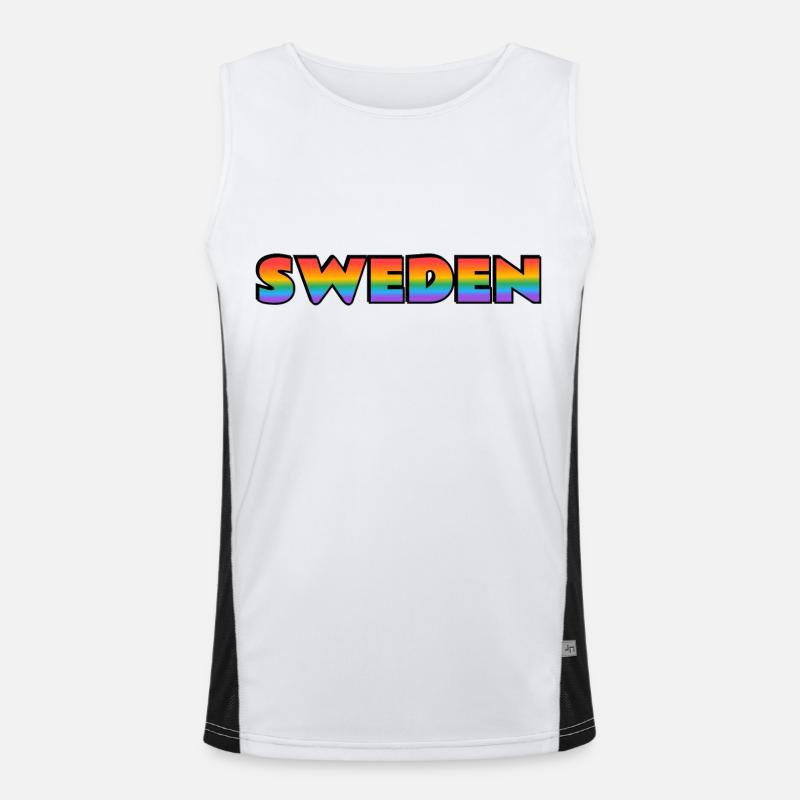 Schwules Schweden Funktionelles Kontrast-Tank Top für Männer 