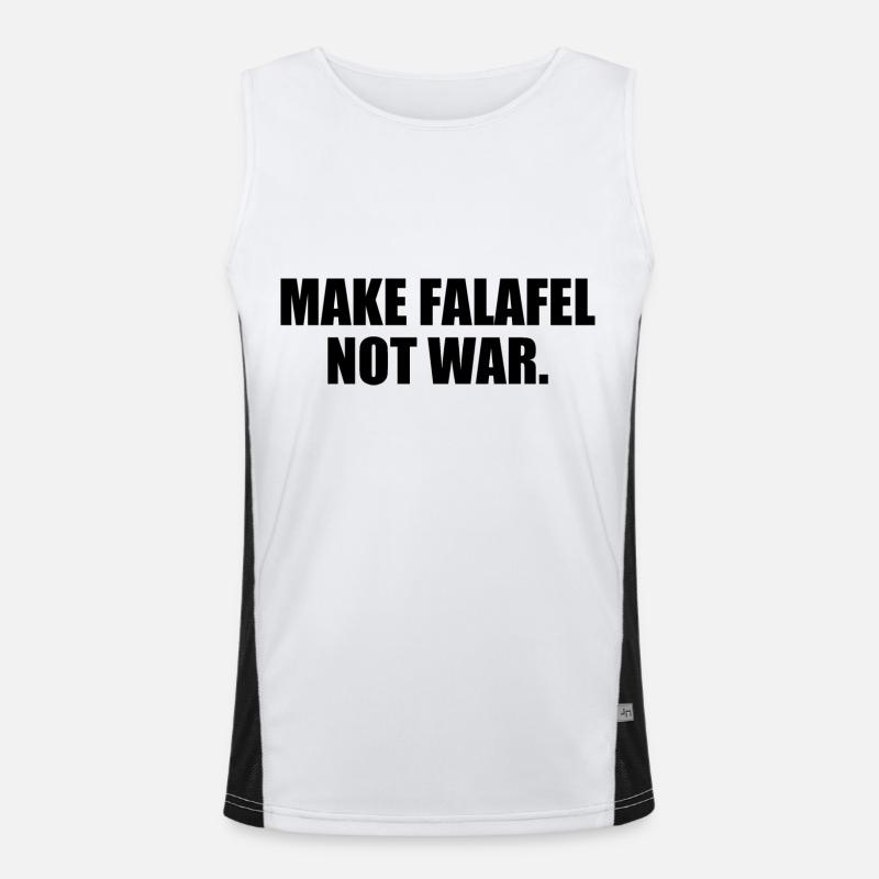 Make falafel not war Débardeur respirant contrasté Homme 