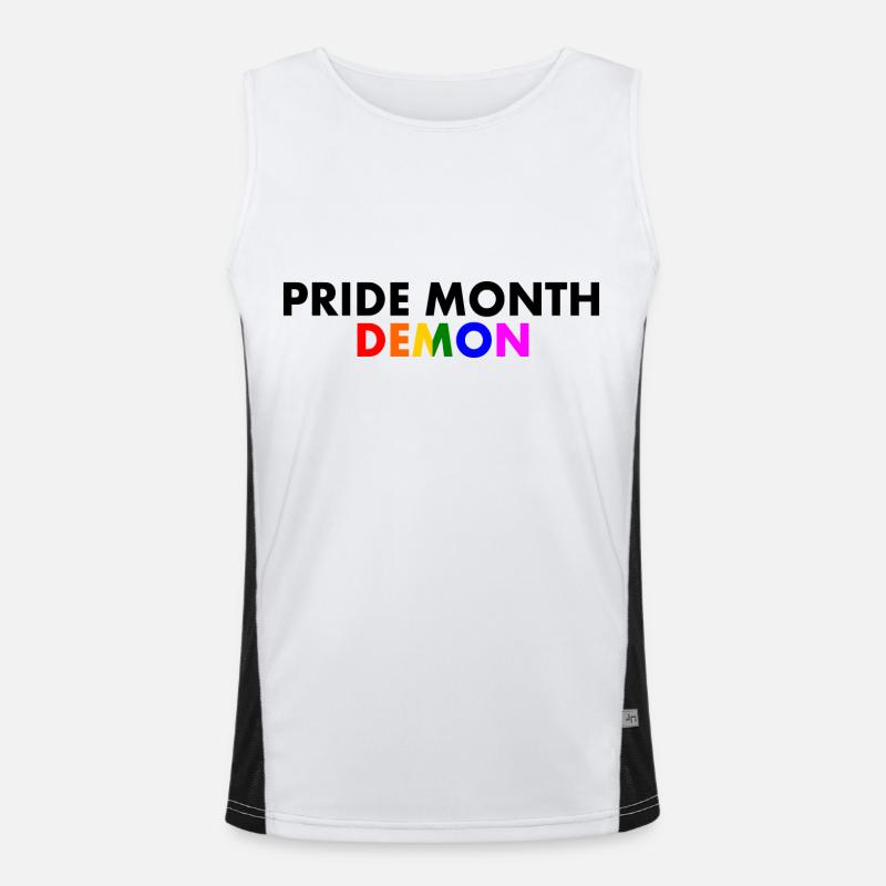 pride month demon Men's Functional Contrast Tank Top 