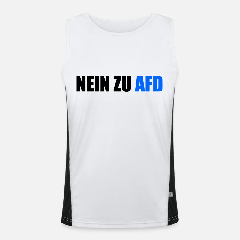 No to afd Men's Functional Contrast Tank Top 