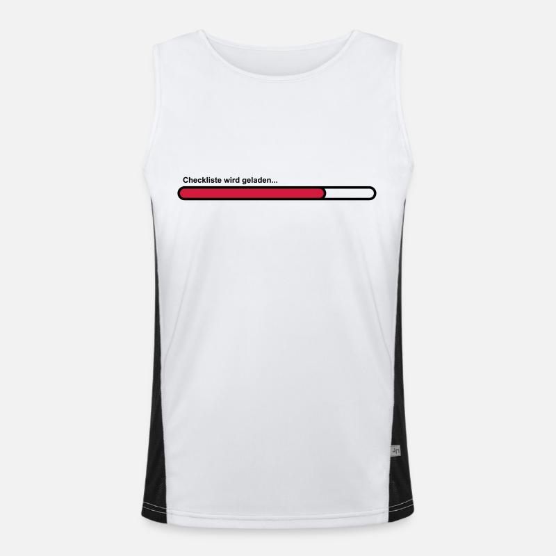 checklist - Men's Functional Contrast Tank Top  - white/black