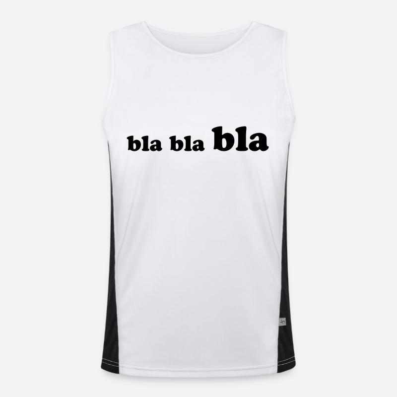 bla_bla_bla - Men's Functional Contrast Tank Top  - white/black