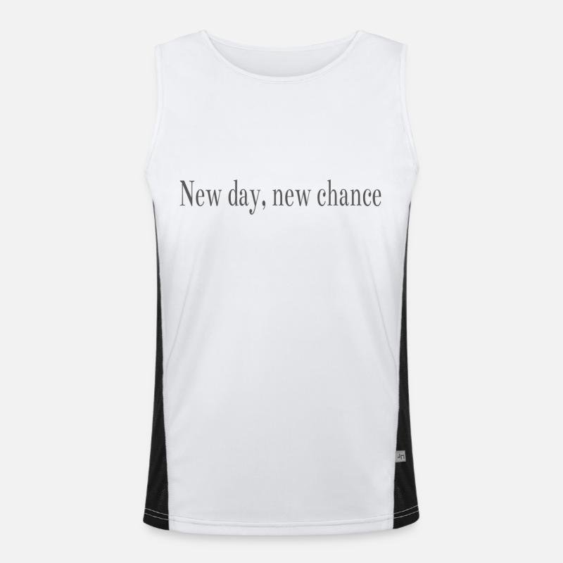 Motivation - Men's Functional Contrast Tank Top  - white/black