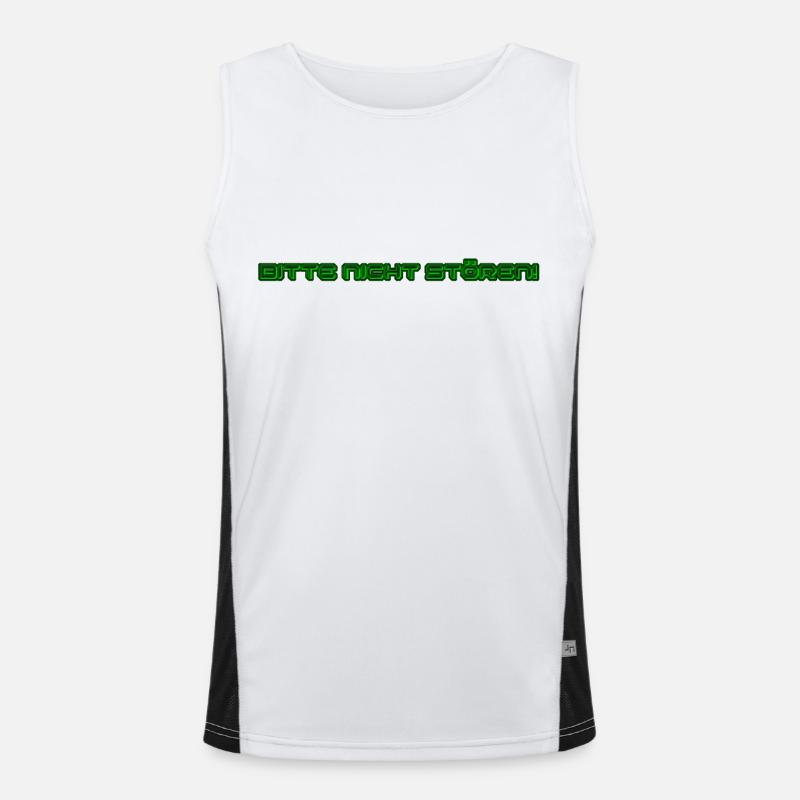 Bitte nicht stören Ruhe bitte Funktionelles Kontrast-Tank Top für Männer 