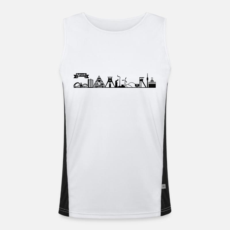 Skyline Ruhrpott Funktionelles Kontrast-Tank Top für Männer 