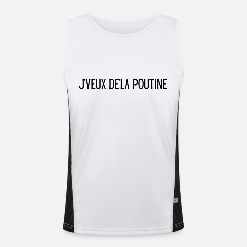 Je veux de la poutine Débardeur respirant contrasté Homme 