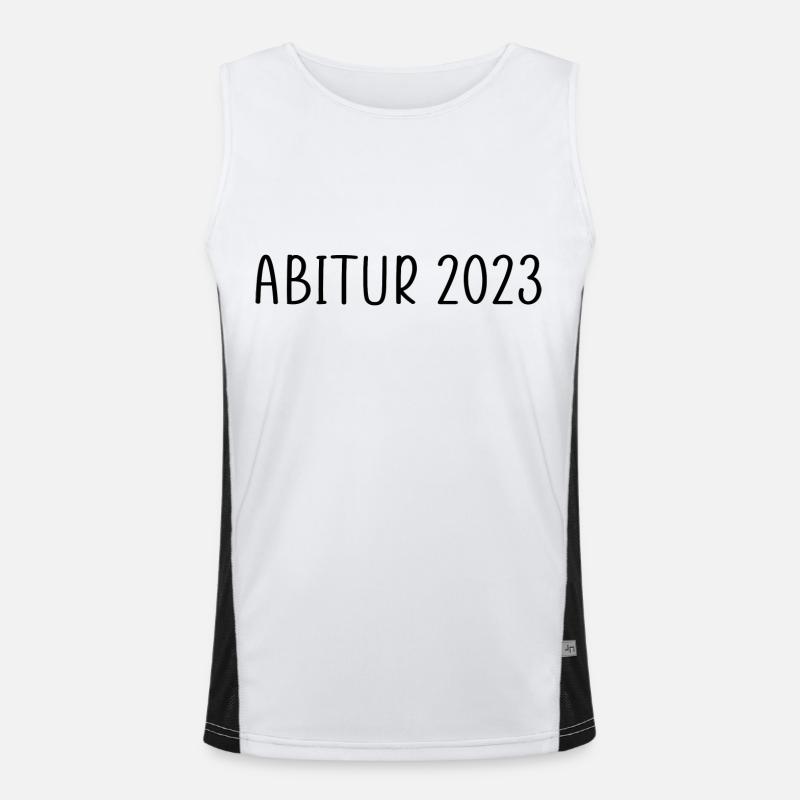 Abitur 2023 Geschenk Abschluss Funktionelles Kontrast-Tank Top für Männer 