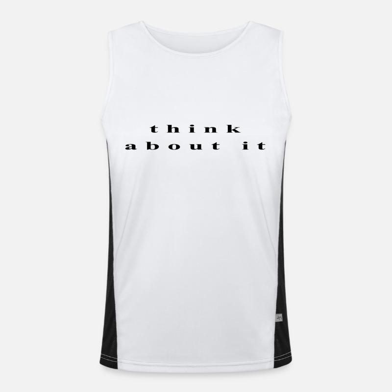 think about it Men's Functional Contrast Tank Top 