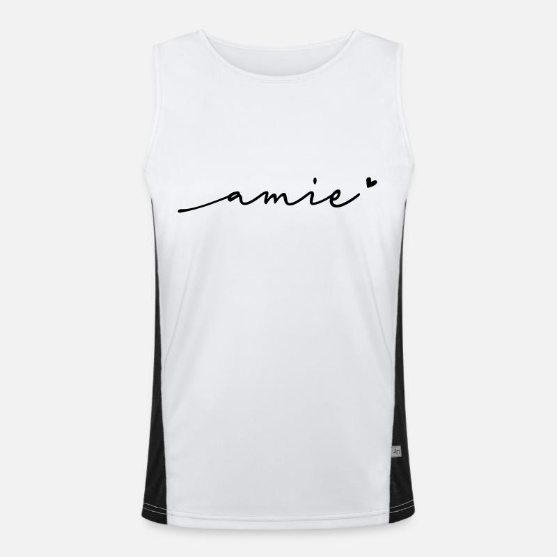 Amie Cursive Name Men's Functional Contrast Tank Top 