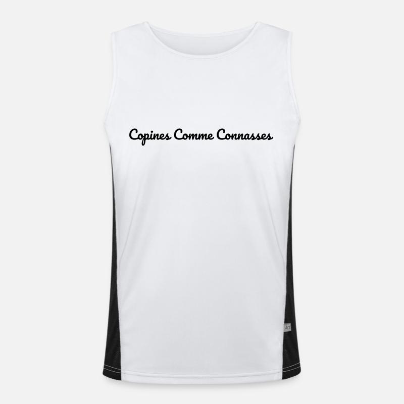 girlfriends as - Men's Functional Contrast Tank Top  - white/black